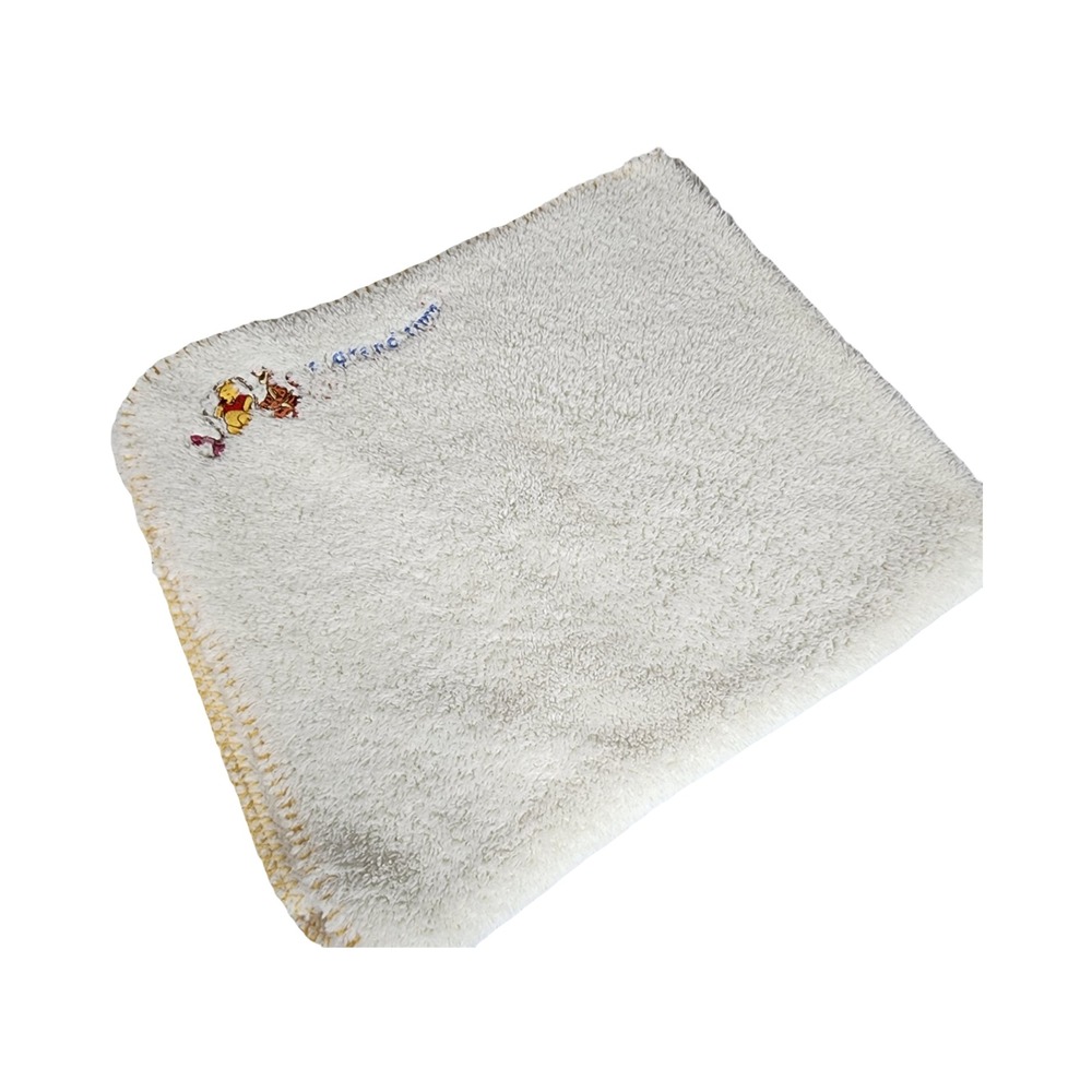 Disney Winnie the Pooh Vintage Baby Blanket Cream Fleece A Grand Time 34x29